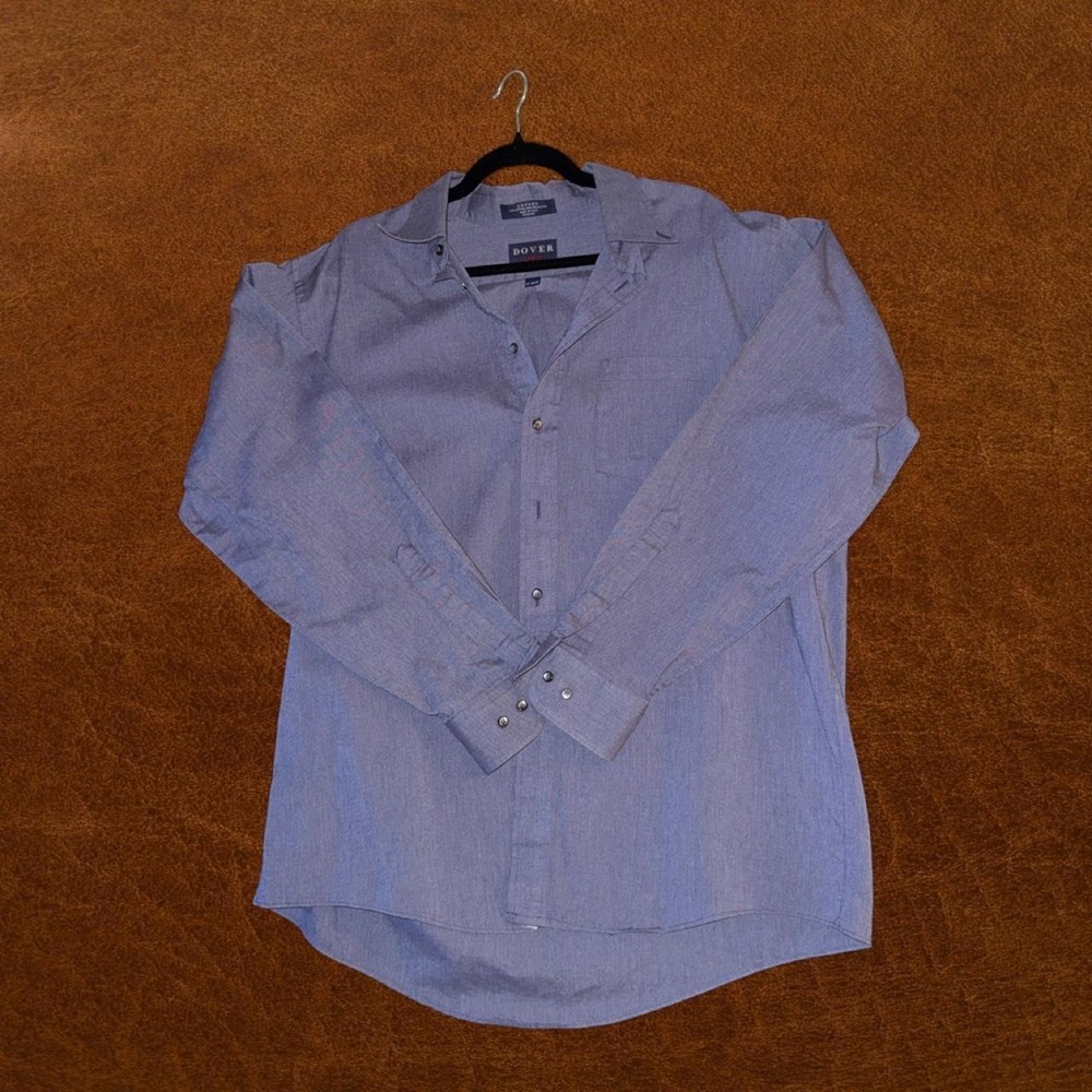 Vintage Arrow Dover Oxford Button Front Shirt | Blue Chambray | Made in USA
